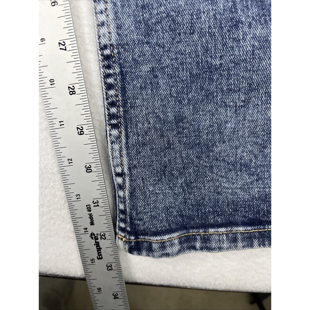 We The Free Sz 30x33 Retro Thunderbird Flare Jeans Electric Blue Lightning Bolt - Picture 8 of 10